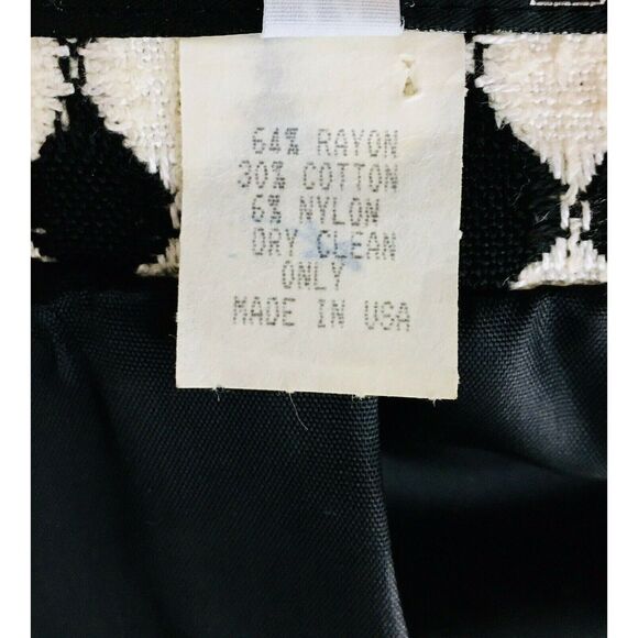 Vintage 80s Jackie Bernard MOD Monochrome Dress Coat Women's Size M/L - Picture 9 of 9